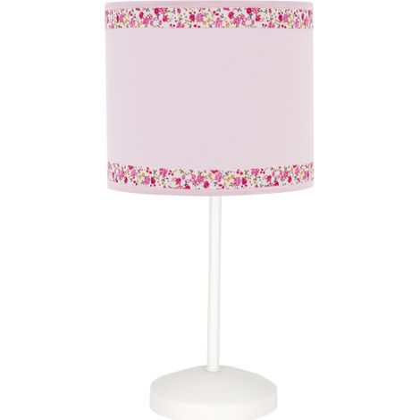 Lampada da tavolo bordo rosa 1xe14