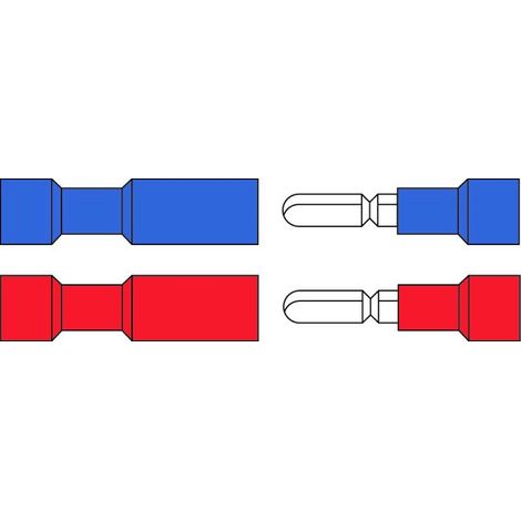 TERMINALE CILINDRICO MASCHIO 4MM SET 5 PEZZI - ELECTRALINE (1/2)