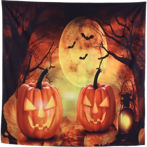 Tapis d'ambiance Halloween 200x150 cm - Décoration murale pour fête, studio photo ou intérieur (1/5)