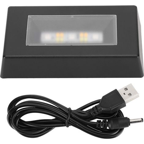 Farbwechselnder LED-Leuchtsockel mit USB-Kabel für 3D-Kristallfiguren und Schmuck (1/5)