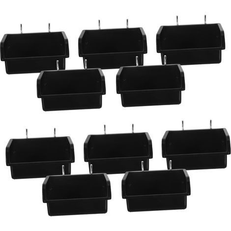 Unomor Lot de 10 boîtes perforées en plastique avec crochet (1/5)