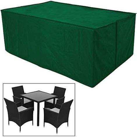 WOLTU Funda Protectora de Muebles Jardín Cubierta de Conjunto de Muebles PE Funda para Sofá Exterior Impermeable Anti-UV a Prueba de Polvo y Viento 193x136x88 cm