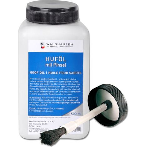 aceite para cascos Waldhausen 500ml con cepillo integrado