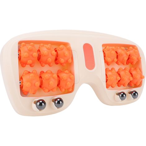 Appareil de massage des pieds, rouleau plantaire double, outil d'acupression portable pour la maison et le bureau, orange (1/5)