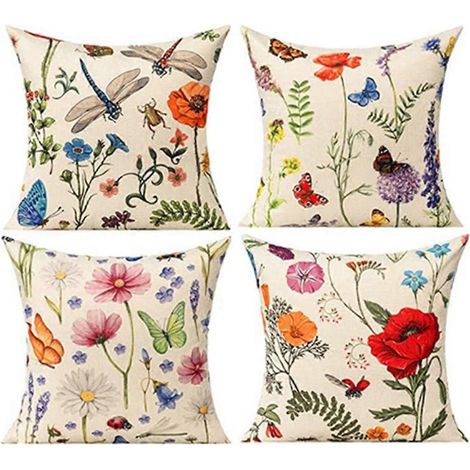 Ensemble de 4 housses de coussin d'extérieur imperméables (1/5)