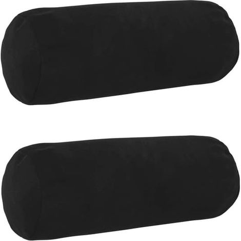 BelleRise - Oreiller avec coussin HEERLEN 2 pièces en velours noir (1/5)