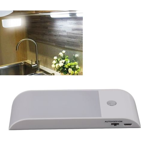 Lampe de placard rechargeable à 12 LED, avec détecteur de mouvement, veilleuse LED pour chambre ou armoire (1/5)