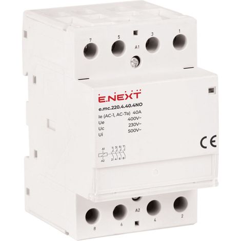 E.next p005007 Modulares Schütz 4P 40A 4NO 230V AC
