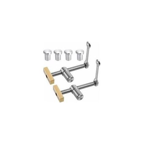 Lot De 2 Pinces De Serrage Rapides Pour Établi De Table Avec 4 Chiens De Banc Pour Trou De 20 Mm, Butée D'établi De Positionnement À Faire Soi-Même Et Pinces Rapides Pour Trous De 20 mm (1/5)