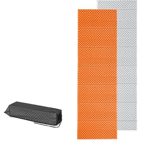 Faltbare Picknickdecke, faltbares Campingkissen, tragbare und wasserdichte Strandmatte, orange (1/5)
