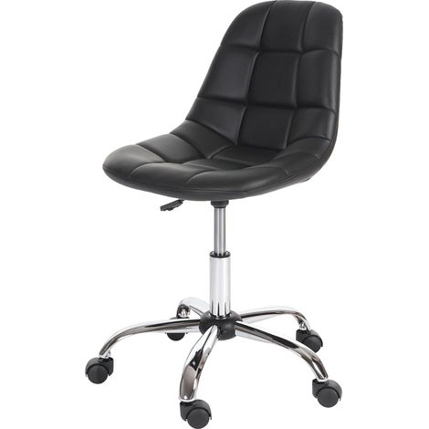 Fauteuil de bureau Lier, chaise pitovante, siège baquet, similicuir - noir (1/5)