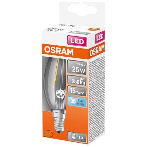 LED Filament Flamme 2,5 W E14 250 lm 4000 K Kalt Box - Ledvance Gp