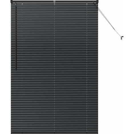 Maison Exclusive - Persianas venecianas Manual Negro 175 x 115 cm