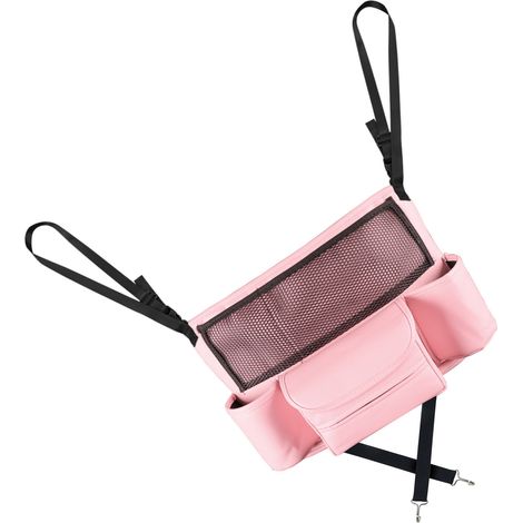 Sacoche de Rangement Dossier de Siège Auto Multifonction en Cuir PU Résistante à l'Usure Organisateur de Siège Voiture Rose (1/5)