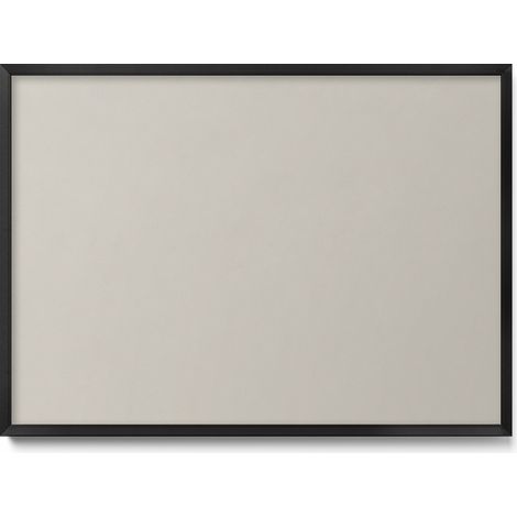 Tableau Magnétique en Métal pour Aimants - Motif Couleur crème - Minimaliste - Cadre Noir - 70x50 cm - Tableau Métallique Aimanté