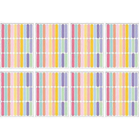 feuilles d'autocollants muraux colorés pour chambre d'enfant, à faire soi-même, décoratifs et amovibles.-33x22cm-Colorful