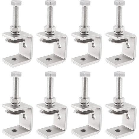 8 Stück 30 mm C-Schraubzwingen – Verstellbare 304 Edelstahl C-Zwinge – Spannbereich 0-25 mm – Für Schweißen, Tischlerei, Hausmontage, Schreinerei