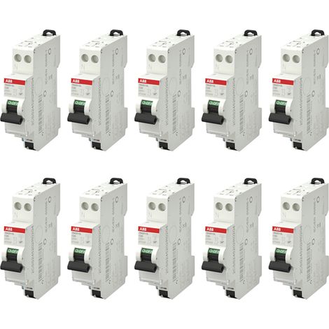ABB Lot de 10 disjoncteurs automatiques Ph+N raccordement Rapide 20A-4,5Ka (1/3)