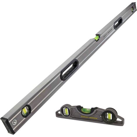 Stanley STA043648 FatMax Box Beam Spirit Level 120cm + Torpedo 0-43-624 0-43-609 (1/4)