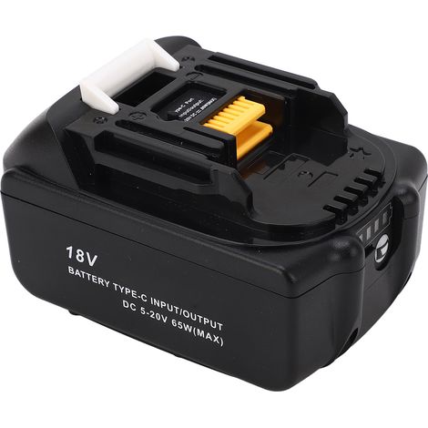 Batterie lithium-ion 18 V de type C avec indicateur de charge LED pour BL1830, BL1840, BL1850 et BL1860 (5,0 Ah). (1/5)