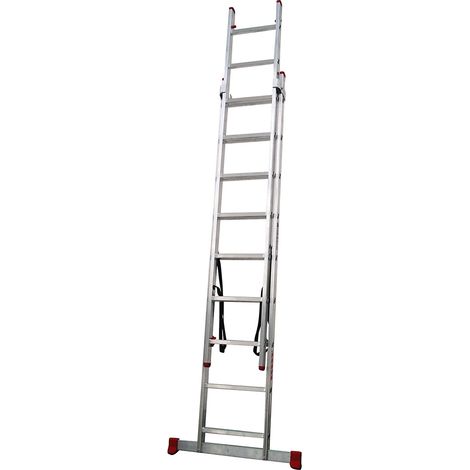 Escalera aluminio extensible doble - 7 peldaños 2x2 (1/3)