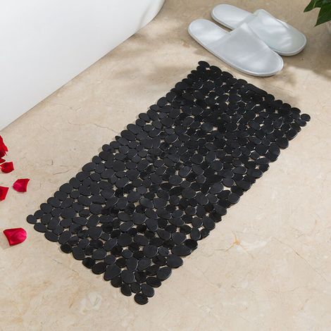 Tapis de bain antidérapant gris zingué n° 1 pour baignoire en pierre (1/4)