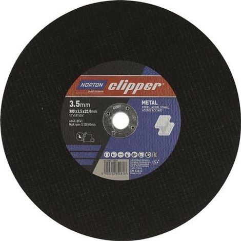 Disco  de  corte  D300x3,5mm  Tipo  41  Metal  Agujero.20mm  NORTON  CLIPPER (1/2)