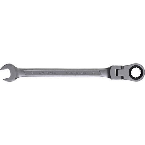 SW-Stahl 03530L-10 Gabelringratschenschlüssel 10 mm I Ringschlüssel mit Gelenk I 72 Zähne I Maulschlüssel mit Ringratsche I Ringratschenmaulschlüssel SW 10