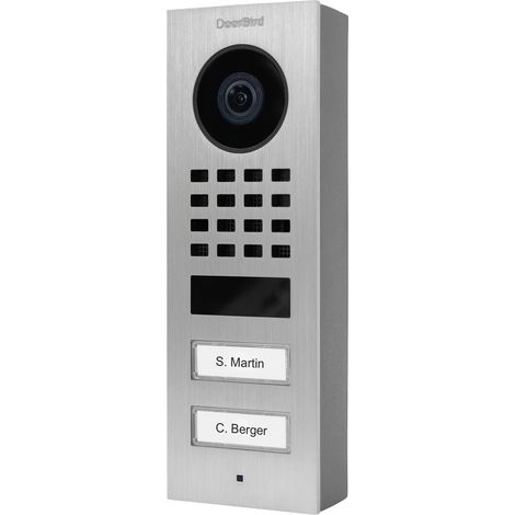 DoorBird D1102V Aufputz IP-Video-Türsprechanlage WLAN, LAN Außeneinheit Edelstahl V2A (gebürstet) (1/2)