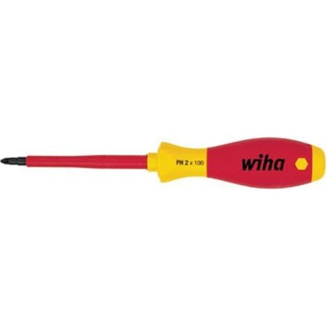 Wiha - tournevis phillips softfinish® electric ph3 x 150mm - isolation jusqu'à 1 000 v ca - certifiée vde et g