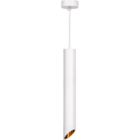 Suspension Luminaire Biseautée GU10 IP20 50cm Blanc / Or - SILAM