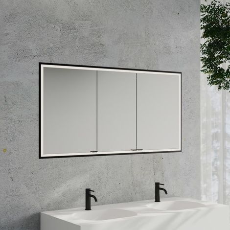 Kronenbach Cube 2.0 Spiegelschrank 140 cm, Unterputz, 3-türig (1/5)