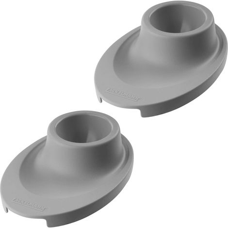 Fackelmann Set di 2 porta uova, per uova sode, alla coque, materiale in plastica ecologica, lavabile in lavastoviglie, dimensioni 11,5 x 8 x 2,5 cm, colore: grigio (1/5)