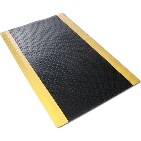 Anti-Ermüdungsmatte Dyna-Protect Diamond Schwarz-Gelb 120 x 100 cm