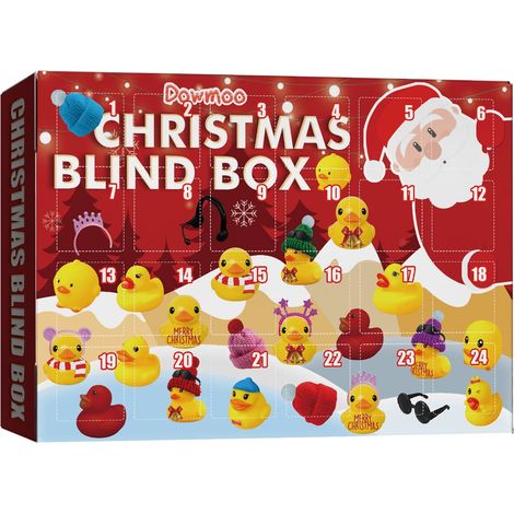 Canard En Caoutchouc - Calendrier De Lavent De Noël À 24 Cases - Jouet Surprise Pour Enfants Et Adultes - Lot De 1 (1/3)