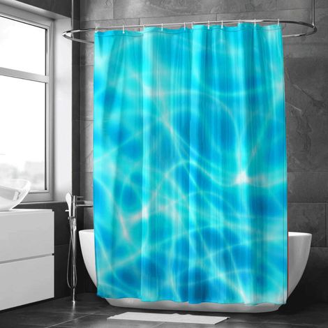 Rideau de douche motif dauphins aquarelle, rideau salle de bain imperméable, 90x180 cm (1/5)