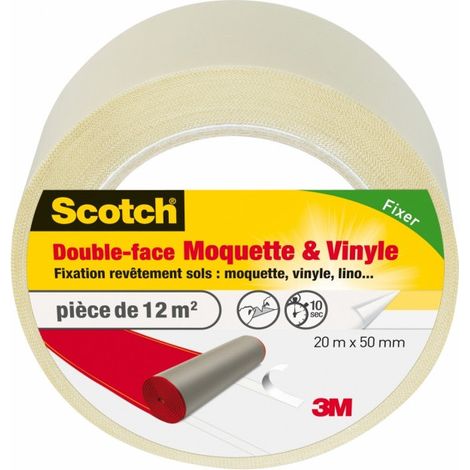 SCOTCH - Double face moquette vinyle 50 mm x 20 m