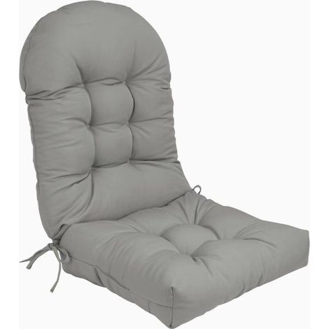 Fauteuil de Jardin d’Extérieur Imperméable en Rotin – Design Dôme à Dossier Haut avec Coussin Décoratif (1/4)