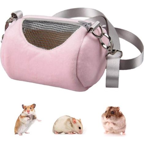 13 x 8 x 8 cm Kleiner Haustierrucksack Warmes goldfarbenes Samtmaterial Zylindrisches Design Geeignet für Hamster Chinchillas und Gleithörnchen 115 cm (1/5)