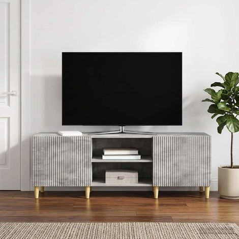 TV-Schränk Betongrau 150 x 31 x 50 cm Holzwerkstoff (1/5)