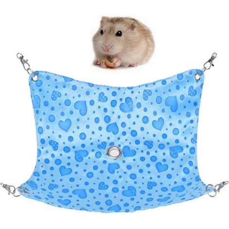 Hamac suspendu confortable pour petits animaux (chinchilla, pintade, etc.) avec crochets fixes, idéal pour hamsters et pintades. (1/3)