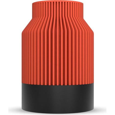 Vase moderne d'herbe de la pampa avec insert imperméable – Vase décoratif imprimé 3D pour fleurs séchées et fleurs coupées, conçu et fabriqué en Allemagne – Lava, 15 cm (1/5)