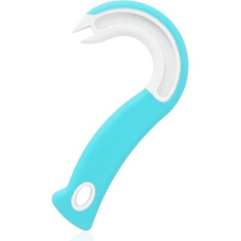 Ouvre-boîte à anneau, ouvre-boîte en forme de crochet en J avec languette antidérapante, outil manuel (bleu) (1/5)
