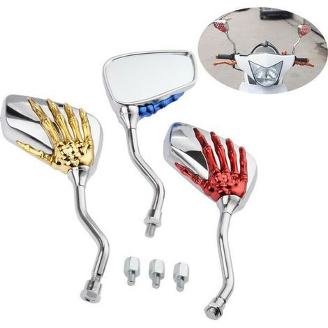 HONORNIC - Accessoires de moto placage fantôme main forme moto modification rétroviseur (or)