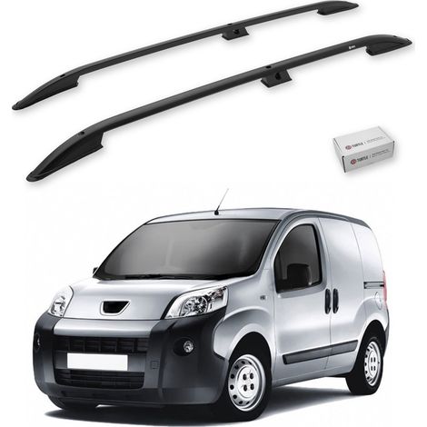 TURTLE kompatibel mit Peugeot Bipper 2008-2018 Dachreling Crown Schwarz (1/5)