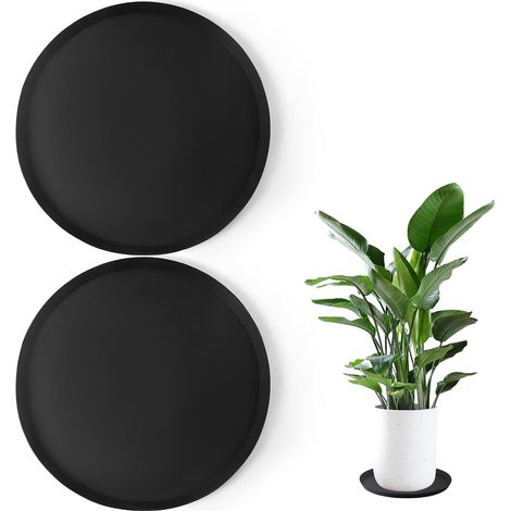Soucoupes en Silicone pour Plantes, 2 pièces Soucoupes Rondes pour plantes en pot, soucoupes de drainage pour pots de fleurs, tapis imperméable de protection pour sol d'intérieur (1/5)