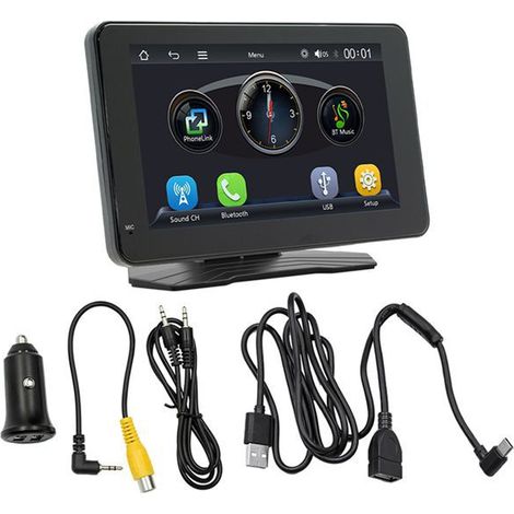 1 set. Color: Black. Material: ABS. B5321R [Wireless CarPlay] 7-inch Portable DVR. (1/5)