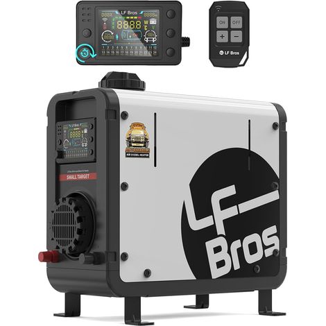 Chauffage Diesel, 12V/24V/220V Portable Chauffage de Stationnement Diesel, 5kw Diesel Chauffe avec Interrupteur LCD Chronométré pour RV, Camion, Tente, Garage (Blanc) (1/5)