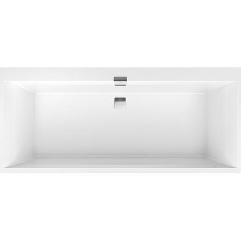 Villeroy & Boch Squaro vasca rettangolare 180x80 cm in marmo fuso, bianco (UBQ180SQE2DV-01)