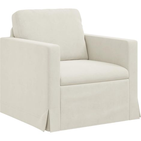 Sofa Cream 78 x 78 x 80 cm Velvet vidaXL (1/5)